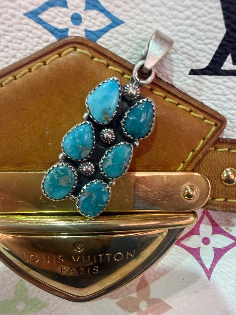 Turquoise Pendant - new never worn - Sterling 9.25 - Picture 2 of 5